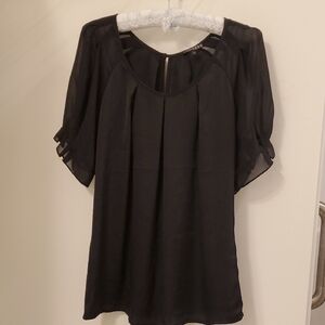 Express Black Short Sleeve Blouse